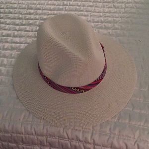 White woven hat
